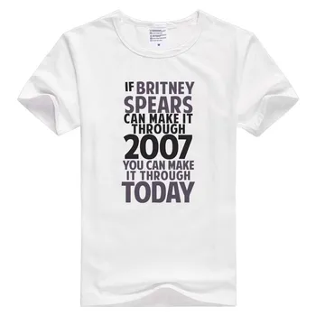 Britney Spears 2007 trumpas rankovės atsitiktinis Vyrai Moterys T-shirt Patogus Marškinėlius Cool Spausdinti Viršūnes GA524
