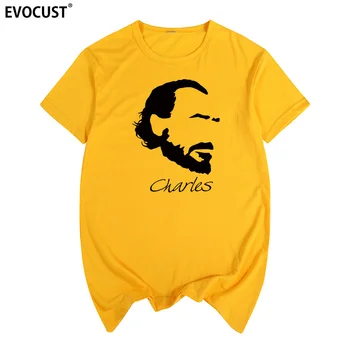Charles Bukowski Duoklė Vasaros spausdinti marškinėliai Medvilnės Vyrų marškinėliai Naujas TEE moterims