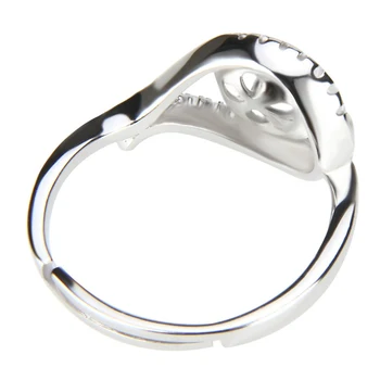 CLUCI Reguliuojamas Perlų Žiedas 925 Sterlingas Sidabro Moterų Vestuvių Žiedas Aksesuaras su 17 Zircons Fine Jewelry SR2069SB