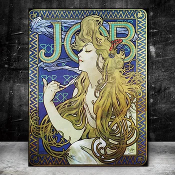 Darbo Cigarečių, kurias Alphonse Mucha Drobė Menas, Plakatų Ir grafikos Art Nouveau stiliaus Drobės, Paveikslai ant Sienų, Menas, Nuotraukų, Namų Dekoro