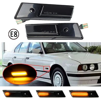 DHBH-Automobilių LED Dinaminis Šoniniai Gabaritiniai Posūkio Signalo Lemputė-BMW 3 5 7 Serijos E32 E34 E36 90-96