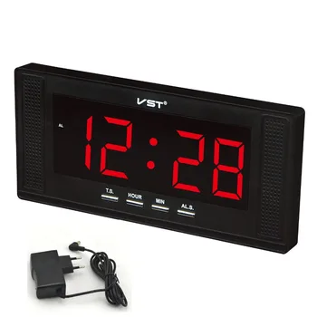 Didelis ekranas elektroninių led sieninis laikrodis su žadintuvo naudoti Namuose stalinis laikrodis-žadintuvas Europa-24 valandų laikrodis