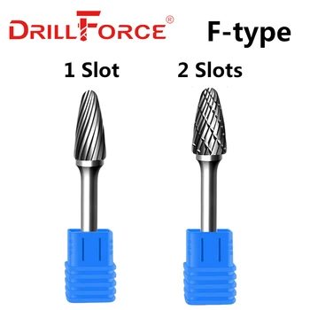 Drillforce 1PC F/FX Tipo Volframo Karbido Pasukimo Failą Taško Burr Mirti Abrazyviniai šlifavimo Įrankiai, Gręžimo Frezavimo, Metalo, Medžio Drožyba Tiek