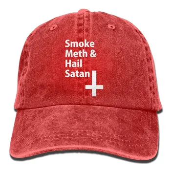 Dūmų Meth ir Kruša Šėtonas Suaugusiųjų Kaubojaus Skrybėlę Beisbolo kepuraitę Reguliuojamas Sportininko Asmeninį Geriausią Skrybėlę Vyrams ir Moterims