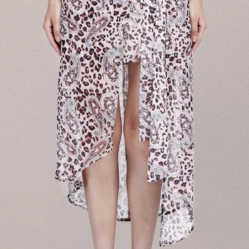 Elegantiškas, Prašmatnus Leopard Print Suknelė Moterims Nereguliarus Mados Rankovių kilimo ir tūpimo Tako Suknelės OLIS Šalies Dirbti Aukštos Juosmens Vestidos TA814