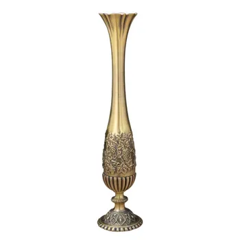 Europos Vintage Gold Gėlių Vaza Kūrybos Metalo Lydinio Hydroponic Prietaiso Kambario Dekoro Ornamentą Namų Dekoro Priedai