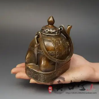 Feng Shui Namų Puošybai Kinijos Žalvario Dramblys Virdulys Vario Antikos Imitacija Arbatos Puodą
