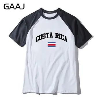 GAAJ Kosta Rika Vėliavos Vyras ir Moterų Unisex Marškinėliai Trumpas & Ilgai Drabužiai Marškinėlius Marškinėlius Vyrams, Prekės ženklo Drabužių Viršūnes Tees Juokinga #R2TK1