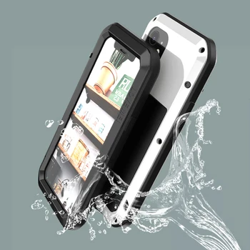 Gorilla Glass Love Mei Galingas Atveju Iphone 12 Pro Max Padengti Aliuminio Metalo Šarvai Iphone 12 Max 12pro Vandeniui Atveju