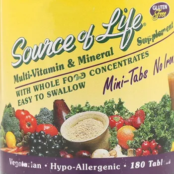 Gyvybės šaltinis, Multi Junginys, vitaminas & Mineralų, Geležies-Nemokamai, 180 vienetų