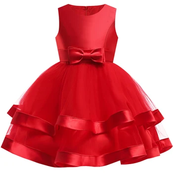 Gėlių Mergaitės Suknelė Be Rankovių Raudona Kamuolys Suknelė Vestuvių Partijos Inscenizacija 2020 Metų Vasaros Princesė Suknelės Vaikams Drabužių Sundress Vestidos