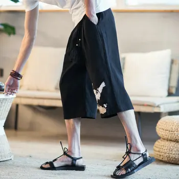 Harajuku Stiliaus vyriški Laisvalaikio Haremo Kelnės Lino Sweatpants Vyrų 2020 M. Vasarą Naujas Mados Aukštos Kokybės Mens Kelnės Dropshipping M-5XL