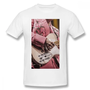 Harry Styles Gitara Lipdukas(3) Cool Vyrų Pagrindinio trumpomis Rankovėmis T-Shirt Tees Europos Viršūnių Dydis