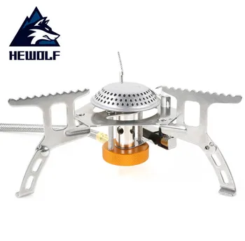 Hewolf Lauko stovyklavimo įranga, padalinta iškylą energijos taupymo dujinė viryklė laukinių iškylą vėjo viryklė W4-024
