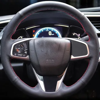 Honda Civic 10 2016 2017 2018 Automobilių stiliaus Rankų Siuvimo, Odinis Vairas Apima Automobilio Interjero Aksesuarų Naujas