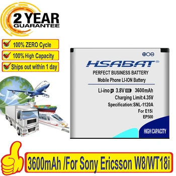 HSABAT 3600mAh EP500 Baterija Sony Ericsson Xperia ST17I ST15I SK17I WT18I X8 U5I E15i wt18i wt19i U8