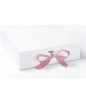 Individualiems poreikiams pritaikytos Didelės baltos spalvos dovanų dėžutė, pasiūlymas dovanų dėžutė,motina oblubienicy/Jaunikis dovanų dėžutė su kaspinu, bridesmaid, dovanų dėžutėje