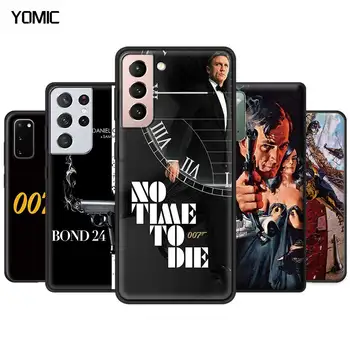 James Bond 007 Korpusas, skirtas Samsung Galaxy S20 FE S21 20 Pastaba Ultra S10 10 Lite S9 Plus S8 S10e Black Minkštos TPU Case Cover