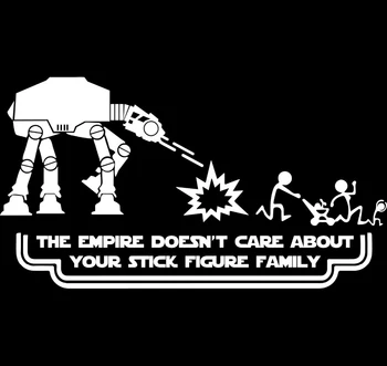 Juokinga Star Wars Šeimos Imperija nerūpi Jūsų Šeimos Tekstas Automobilių Lipdukas Auto Išoriniai Priedai Vinilo Decal 15cm*8cm