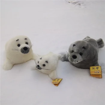 Jūrų gyvūnų baltos arba pilkos spalvos antspaudas pliušinis žaislas b4842