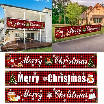 Kalėdų Banners Santa Claus Lauko Dekoracija Namuose Kalėdos Navidad Noel Oksfordo Audinio Naujųjų Metų 2021