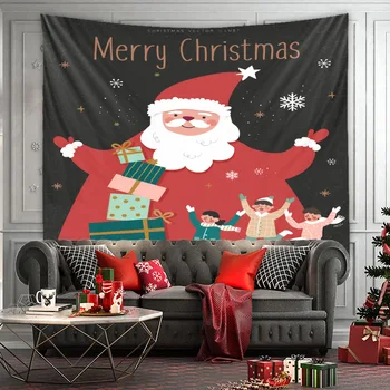 Kalėdų gobelenas kabančios audinio Europos ir Amerikos Spauda Kalėdų Senelis Kalėdų medžio apdaila namo kabo medžiaga namo