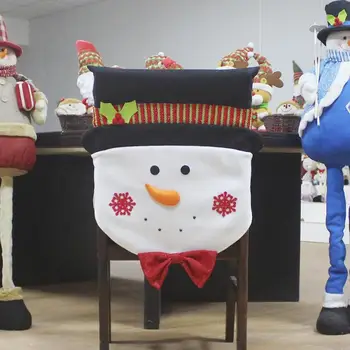 Kalėdų Kėdė Padengti Santa Claus Sniego Valgomojo Stalas, Kėdės Nugaros Apima Kalėdų Dekoracijas Namų Navidad Kėdės Apima