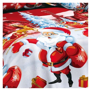 Kalėdų Namų tekstilės Medvilnės patalynę aukštos kokybės 4pc patalynės komplektas (Spalva: Raudona)