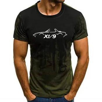 Kamufliažas trumpomis Rankovėmis marškinėlius AT X1/9 ĮKVĖPĖ KLASIKINIS AUTOMOBILIS MARŠKINĖLIAI vyriški T shirts, Print T-shirt Vasaros