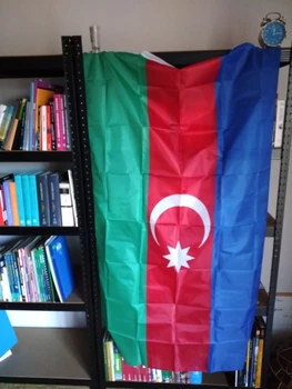 KARŠTO PARDAVIMO Azerbaidžano 90*150cm Vėliava Kabo valstybinė Vėliava Namų Puošybai Vėliava