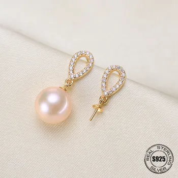 KARŠTO skirta austrių ir midijų perlų papuošalai ausies stud priedai, aukštos kokybės 925 sterlingas sidabro moterims, rankų darbo dovana
