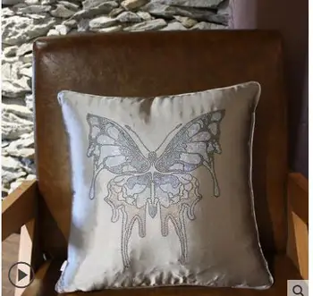 Klasikinio drugelis, siuvinėta pagalvėlė padengti šviesą užvalkalas aksomo pagalvės dangtelis atlošas namų puošybai