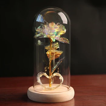 Konservuoti Eternal Rose LED Šviesos Romantiška Galaxy Gėlių Jubiliejų Dovana
