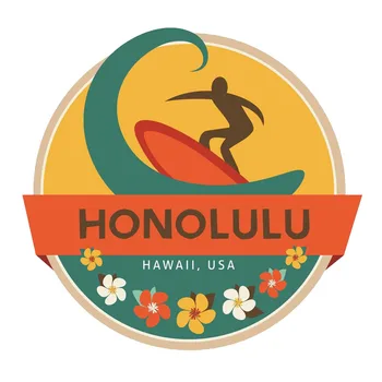 Kūrybos Automobilių Lipdukas Banglenčių Honolulu, Havajuose, JAV Vėliava, Motociklų Lipdukas Langą Vinilo Padengti Įbrėžimams atsparus Vandeniui PVC