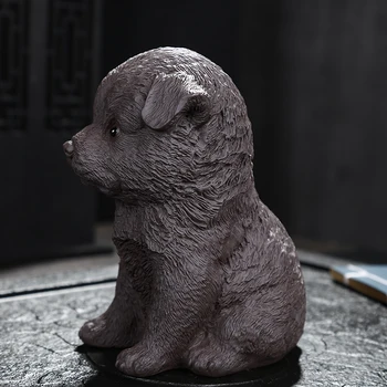 Labai Mielas išraiška redware keramikos šuo mažas skulptūra Įdomus šuniukas keramikos namų dekoro