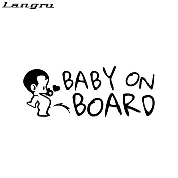 Langru Kūdikių Laive Draugiškus Patarimus, Cartoon Automobilių Lipdukas Vinilo Decal Priedai Dekoratyvinis Jdm