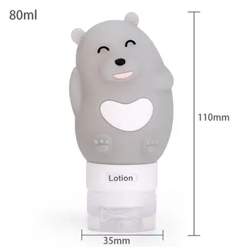 Lauko kelionių nešiojamų išspausti butelis Multi-purpose animacinių filmų gyvūnų modeliavimo buteliai Silikono animacinių filmų mažai tuščios bottl
