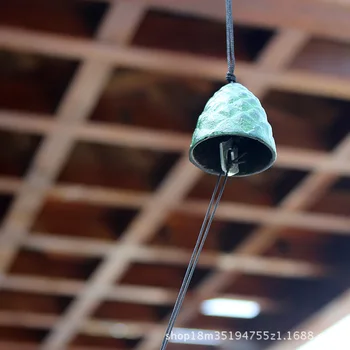 Lauko ketaus Metalo Vėjo Varpelių Japonų Stiliaus Geležies Bell Pinecone Geležies Menas, Vaizdinga vietovė Šventykla Dovana Pakabukas Kabo Apdaila