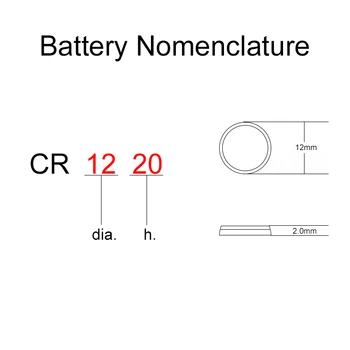 Ličio Mygtuką Monetos Cell Baterijos CR1220 Pakeičia 1220 5012LC BR1220 CR1220-1W DL1220 DL1220B ECR1220 KCR1220 L04 LM1220 SB-T13