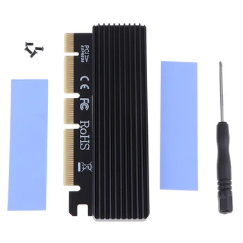 M. 2 NVMe SSD Adapteris M2 PCIE 3.0 X16 Valdiklio plokštė Klavišą M Interface Card 1Pc