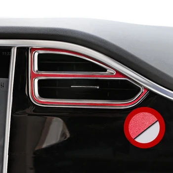 Mano Geras Automobilis pagrindinio valdymo skydelio oro kondicionavimo sistema oro angos dekoratyvinis ryškios rėmo Tesla model S X-2018 m.