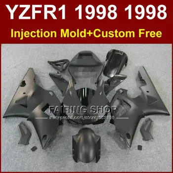 Matinis juodas motociklas purvasargiai komplektas YAMAHA YZF R1 YZF1000 98 99 antrinėje rinkoje lauktuvės dalys R1 1998 1999 YZFR1 WJI8