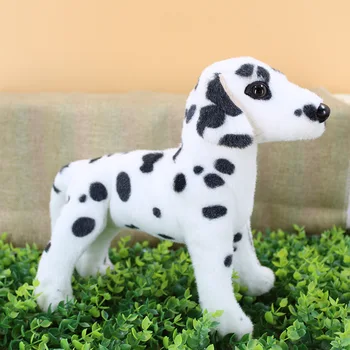 Mažas mielas simulaiton dėmės šuns žaislas pliušinis nuolatinis Dalmatijos lėlės dovana, apie 25x27cm