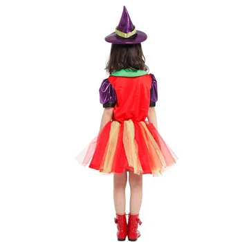 Mergaičių Kostiumai Helovinas Ragana Vaikų Burtininkė Anime Cosplay Vaikai Cirko Klounas Vaidmenį vaidina Kalėdų Purim Karnavalą šalis suknelė