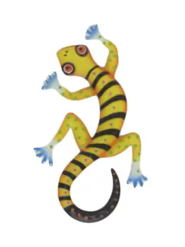 Metalo Gecko Sienų Dekoras Meno Kabinti Gecko Namų Kambarį Sodo Puošmena Lauko Gyvūnų Statulas Miniatiūriniai Priedai