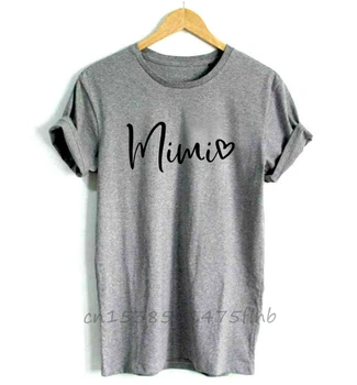 Mimi Moterų Marškinėlius Organinės Medvilnės Atsitiktinis Juokingi Marškinėliai Lady Mergina, Moteris, T-Marškinėliai Graphic Top Tee Pritaikyti Ins