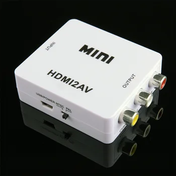 MINI HDMI Įvestis, AV Išėjimas, Video Konverteris Adapterį Skaitmeninis HDMI, RCA Composite Video Audio HDMI2AV