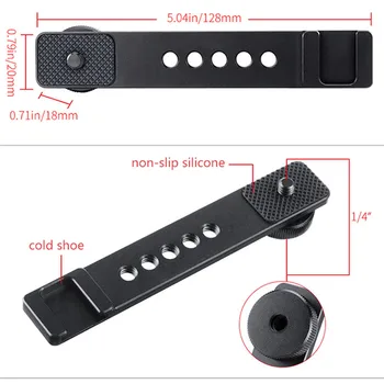 Mini Šalto Batų Laikiklis, Adapteris, Mikrofonas Aliuminio Pratęsimo Lazdele Sony Micro Vienos Kameros Vlog Karšto Batų Telefono Trikojo