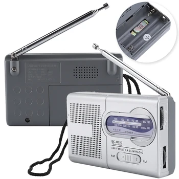 Multi-funkcija Mini Nešiojamieji AM FM Kišenėje Radijo Garsiakalbis Imtuvas, MP3 Muzikos Grotuvas Juostos Atkūrimas Radijas Su Teleskopine Antena