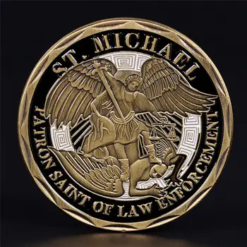Naujas 1PCS Michael Policijos Pareigūno Ženklelį Patrona Atminimo Iššūkis Monetos Meno Dovanos